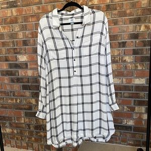 Black & white plaid dress
